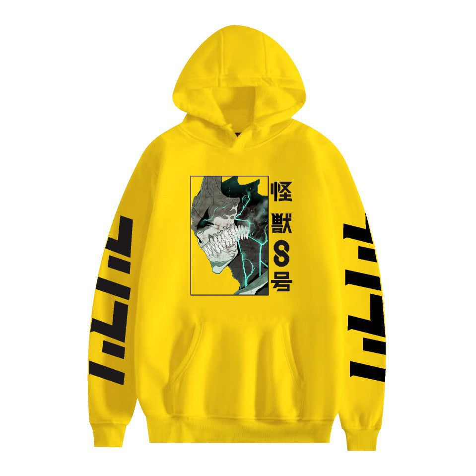 Kaiju No. 8 Anime Cartoon Print Fashion Loose Hoodie Men