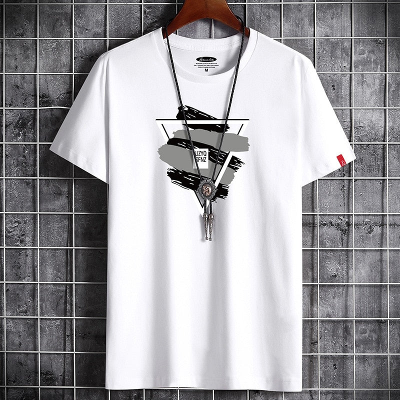 Fashion Anime T Shirt White Oversized Summer for Men Clothing Graphic Vintage T-shirt Anime Harajuku Manga S-6XL