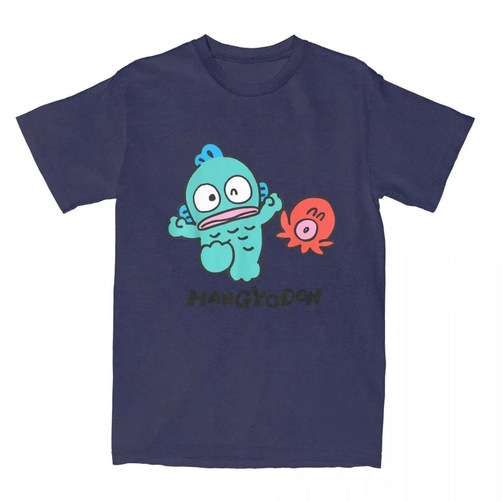Hangyodon T-Shirt Men Women Funny Pure Tees Crewneck Short S